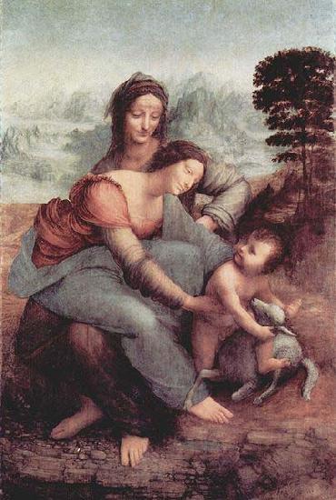 LEONARDO da Vinci Hl. Anna, Maria, Christuskind mit Lamm china oil painting image